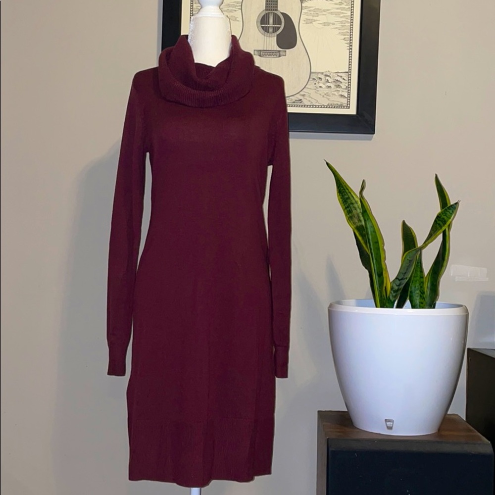 Tall Cowl Neck Sweater Dress